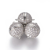Brass Micro Pave Cubic Zirconia Magnetic Clasps with Loops ZIRC-L082-E-01-P-1