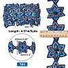 Iron on/Sew on Ethnic Style Embroidery Flower Polyester Lace Ribbons OCOR-WH0060-47B-2