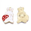 Autumn Theme Rack Plating Alloy Enamel Pendants ENAM-N055-071-3