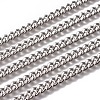 Non-Tarnish 3.28 Feet Handmade 304 Stainless Steel Curb Chains X-STAS-F229-06D-P-1