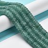 Flat Round/Disc Natural Green Aventurine Bead Strands G-L405-07-8mm-6