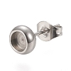 Non-Tarnish 304 Stainless Steel Stud Earring Settings STAS-K202-05A-P-2