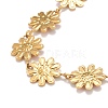 Enamel Daisy Link Chains Bracelet BJEW-P271-01G-02-3