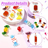 10Pcs 10 Styles Glass Pendants GLAA-CJ0002-89-3