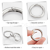 Unicraftale 4Pcs 304 Stainless Steel Spring Gate Rings STAS-UN0045-72-5