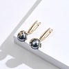 Brass Cubic Zirconia Dangle Hoop Earrings EJEW-BB70425-3