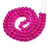 Spray Painted Crackle Glass Beads Strands CCG-Q001-10mm-08-2