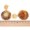304 Stainless Steel & Resin Stud Dangle Earrings for Women LS-SA-CBA717A-01G-01-3