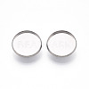 304 Stainless Steel Brooch Cabochon Settings STAS-E547-08D-P-2