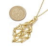 Crystal Stone Cage Pendant Necklaces NJEW-JN04759-04-3