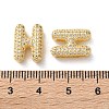 Rack Plating Brass Micro Pave Cubic Zirconia Slide Charms KK-C084-34G-H-3