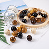 100Pcs 5 Colors Wooden Beads WOOD-CD0001-13-5