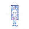 Halloween Theme Felt Cloth Hanging Door Signs HJEW-L027-A06-3