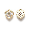 Brass Micro Pave Clear Cubic Zirconia Charms KK-R134-011-NF-2