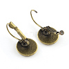 Brass Leverback Earring Findings KK-Q581-13AB-2