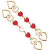 2Pcs 2 Colors Alloy Enamel Purse Strap Extenders PURS-BBC0001-07A-1