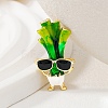 Golden Zinc Alloy Brooches PW23090875982-1