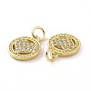 Brass Micro Pave Cubic Zirconia Charms KK-E068-VF034-3