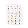 304 Stainless Steel Tiny Musical Note Stud Earrings with 316 Stainless Steel Pins for Women EJEW-J043-20G-3