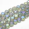 Frosted Electroplate Glass Beads Strands EGLA-S147-6mm-M-3