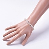 Natural Quartz Crystal Chip Beaded Bracelets BJEW-JB04933-02-4