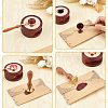 Brass Wax Seal Stamps with Wood Handle AJEW-WH0412-0091-3