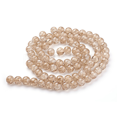 Crackle Glass Beads Strands CCG-Q001-10mm-07-1