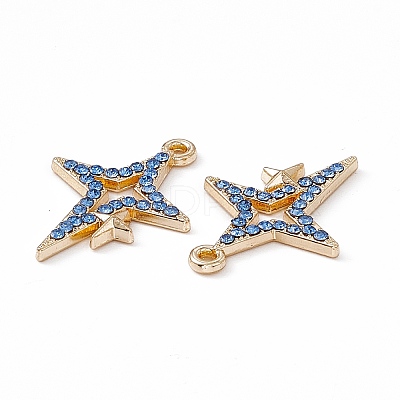 Alloy Rhinestone Pendants PALLOY-P287-08LG-03-1