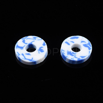 Handmade Polymer Clay Beads Strands CLAY-R089-6mm-168-1