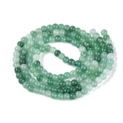 Ombre Effect Dyed Crackle Glass Beads Strands GLAA-Q106-01A-B04-1