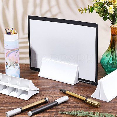 6Pcs Triangle Plastic Card Holders DJEW-NB0001-13-1