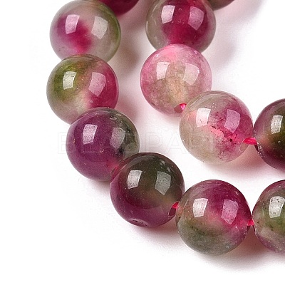 Dyed Natural White Jade Beads Strands G-T138-8mm-210-13-1