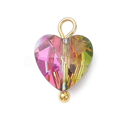 Transparent Glass Charms PALLOY-JF04198-01-1