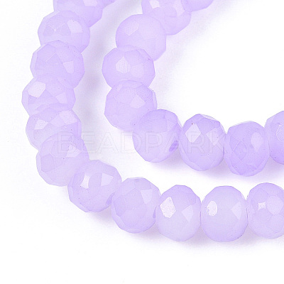 Baking Paint Imitation Jade Glass Bead Strands DGLA-A034-J4MM-A50-1