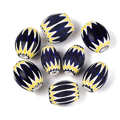 Handmade Millefiori Glass Barrel Beads LA-N002-32B-1