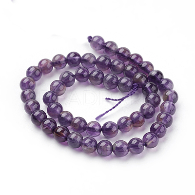 Natural Amethyst Beads Strands G-G099-4mm-1-1