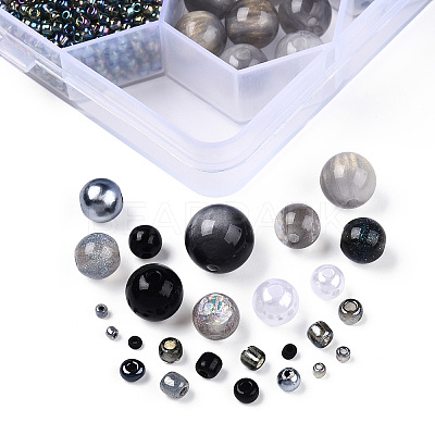 DIY 24 Style Acrylic & Resin Beads Jewelry Making Finding Kit DIY-NB0012-01B-1
