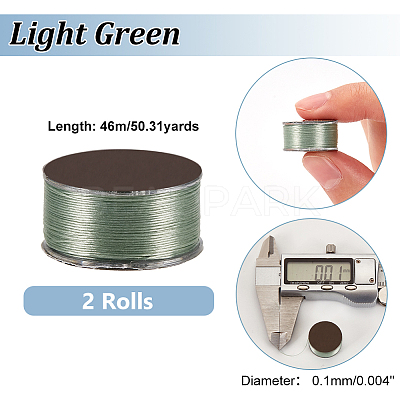 Nylon Beading Thread NWIR-WH0005-10U-1