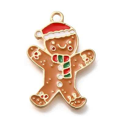 Christmas Theme Alloy Enamel Pendants ENAM-Q509-02KCG-11-1