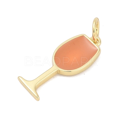 Brass Enamel Pendants KK-U062-02B-03-1