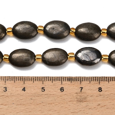 Natural Gold Pyrite/Golden Pyrite Beads Strands G-F833-E01-01-1