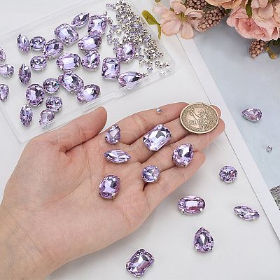 156Pcs 7 Styles Sew on Rhinestone DIY-SP0007-30G-1