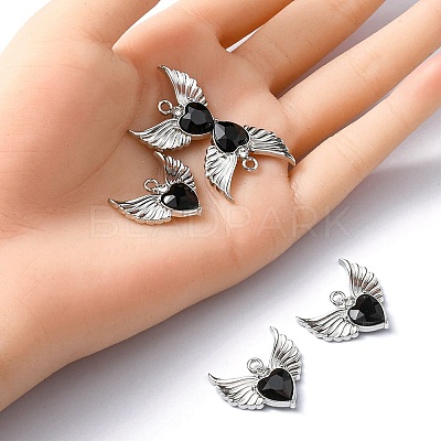 Rack Plating Alloy Glass Pendants FIND-YW0001-85A-1