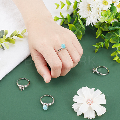 6Pcs Brass Adjustable Ring Findings KK-GO0001-42-1