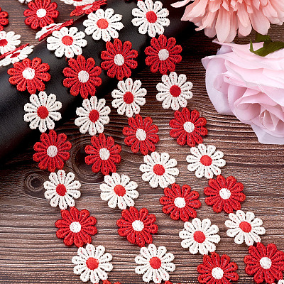 Colorful Polyester Lace Trim OCOR-TA0001-34A-1