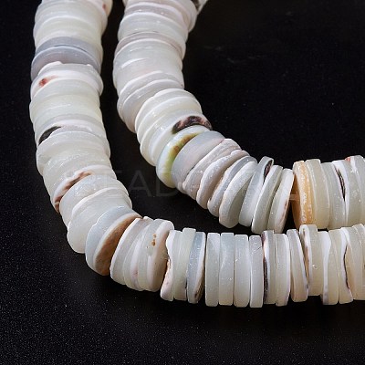 Natural Trochid Shell/Trochus Shell Beads Strands SHEL-P015-11-1