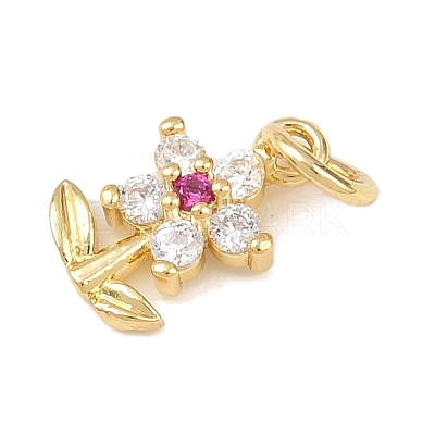 Brass Micro Pave Cubic Zirconia Pendants KK-H525-05B-G-1