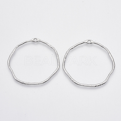 Alloy Open Back Bezel Pendants PALLOY-S121-82B-P-1