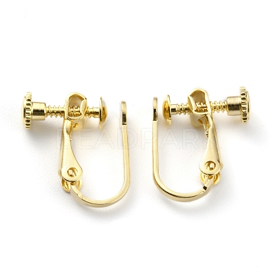 Brass Clip-on Earring Findings KK-Z007-23G-1