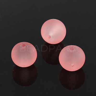 Baking Paint Transparent Glass Beads Strands X-GLAA-S031-4mm-24-1